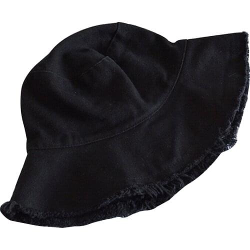 New Fashion Women Ladies Summer Sun Hat Solid Color Bucket Hats Casual Hat Stylish Cap Black White Pink Purple