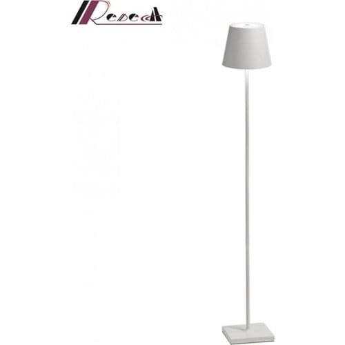 Modern Hotel Style Energy Saving floor lamp Led Aluminium USB rechargeable battery cordless Touch switch floor light for bedroom