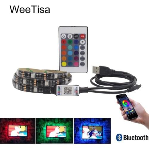 USB LED Strip Bluetooth SMD 5050 5V RGB Waterproof TV Light Tira LED Tape Stripe Bias Lighting for PC TV Background