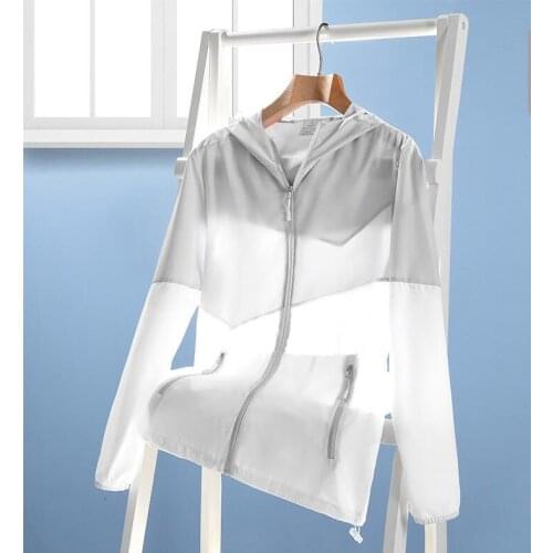 2021 New Summer Women Hooded Zipper Jackets Outwear Windbreaker Casual Spring Autumn Lightweight Jacket