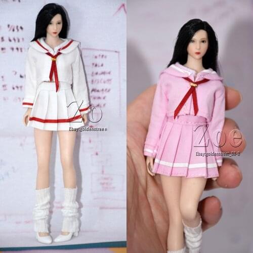 1/12 Girl School Uniforms Shirt Costume Clothes Accessories Fit 12" Female Action Figure Body