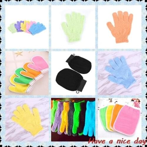 1/2 new ten kinds of Moroccan bathroom scrub gloves, magic peeling gloves, exfoliating bath gloves