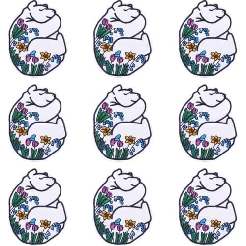 10Pcs/Set Lovely Animals Patches For Clothing Embroidery Patches For Clothes Appliques For T-shirt Badges Lovely Mushroom Patch