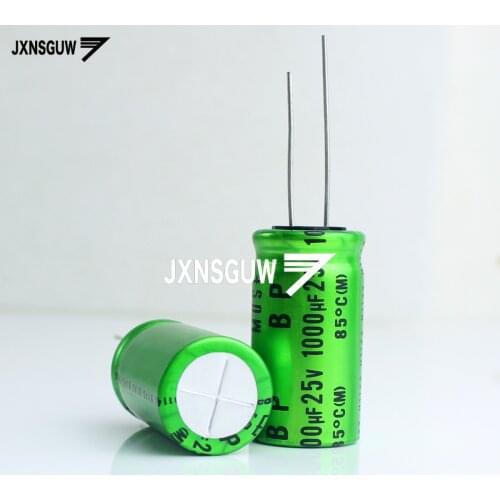 10PCS NICHICON MUSE BP 25V1000UF 16X31.5MM Green Non Polar 1000UF 25V Audio Electrolytic Capacitor ES 1000UF/25V MUSE-BP