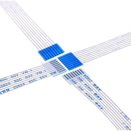 100pcs FPC Flexible Flat Cable FFC 8 PIN 1.25 mm pitch Same directions Length 30 40 50 60 100 160 250 300 400 mm isotropy Type A