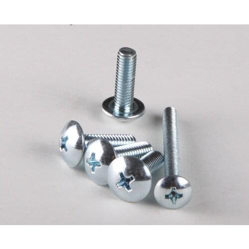 25PCS Large Flat Head Cross Machine Teeth Screws Cross Slot Large Flat Head Screws Umbrella Heads M5*8/10/12/16.......50mm