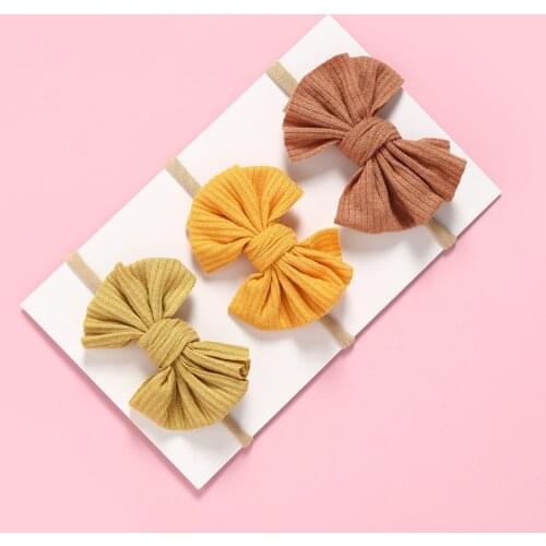 3pcs/set Baby Headband Girls Hair Accessories Cute Big Bow Elastic Hairband Baby Princess Christmas Day Gifts for Baby Girl