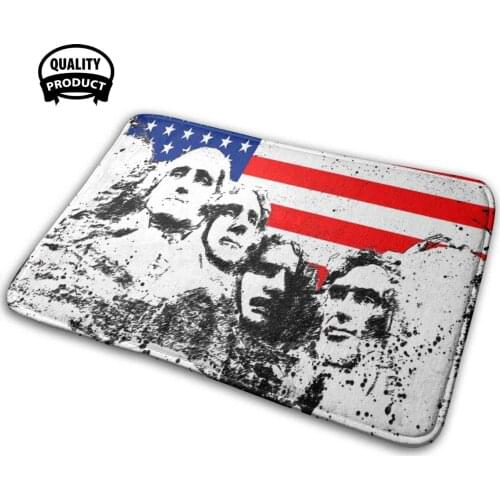 Usa Flag Mount Rushmore 3D Household Goods Mat Rug Carpet Cushion American Flag 4Th Of July America American Presidents Thomas