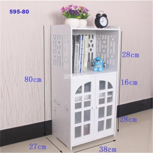 595-80/595 Large Size Waterproof Bathroom Storage Side Cabinet Floor Type Simple Tissue Storage Rack Toilet Vanity Side Cabinet