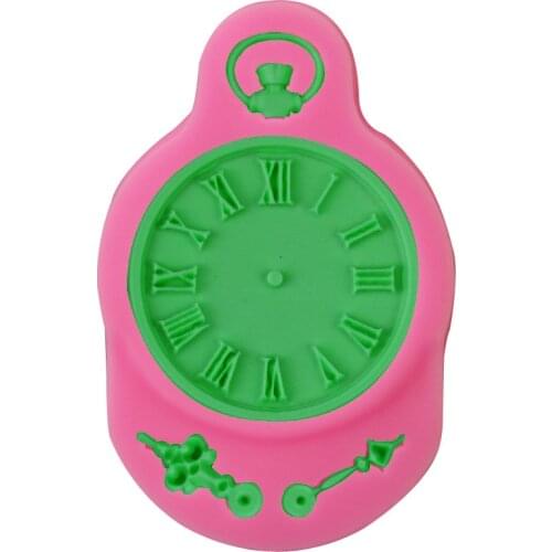 Time clock cartoon gear punk chocolate turning sugar silicone cake baking mold gypsum glue dropping tool