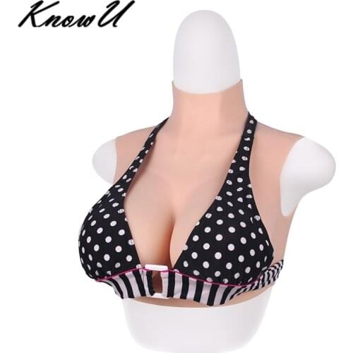 KnowU F Cup Silicone Fake Breast Artificial Boobs Crossdress силиконовые формы груди для мужчин Silikonbrustprothesen für Männer