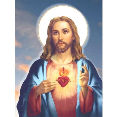 Jesus Christ Diamond Painting Round Full Drill Portrait Religion Nouveaute DIY Mosaic Embroidery 5D Cross Stitch Home Decor Gift