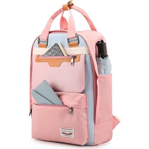 Classical Female Backpack Nylon Satchel Large Anti-theft 15.6 Inch Laptop Backpack Fashion School Bag For Teenage Girl