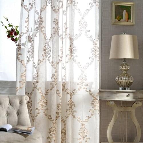 Enthusiastic Coffee Curtains for Living Dining Room Bedroom Simple and Fashionable Embroidered New Chinese Curtains