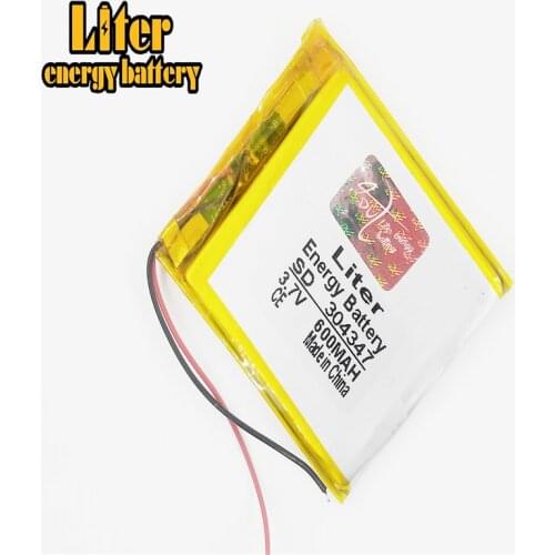 3.7 lithium polymer battery 304347 304545 600mah Liter energy battery MP3 MP4 MP5 GPS Bluetooth little toy game