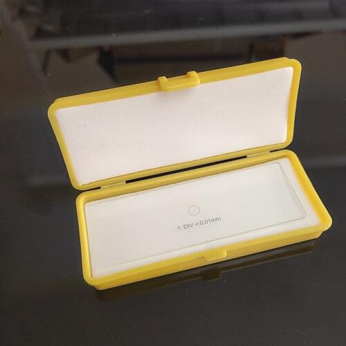 Optical Glass Microscope Calibration Slides Eyepiece Reticle Ruler Microscope Stage Micrometer for Eyepieces Measurement