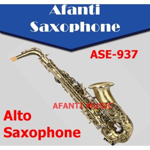 Afanti Music Eb Brass body Antique Copper Simulationh Alto Saxophone (ASE-937)
