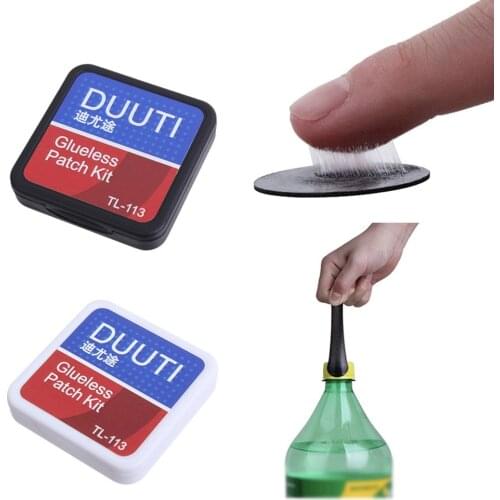 1 Set Bicycle Glueless Self-Adhesives Bike Tire Tube Puncture Repair Patch Kit Box Grinder For Rubber 25mm Round Rubber Patch