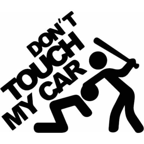 Personalized Don Touch My Car with Picture PVC 15cm X 13cm Car Sticker and Decal Motorcycle Sunscreen Accessories