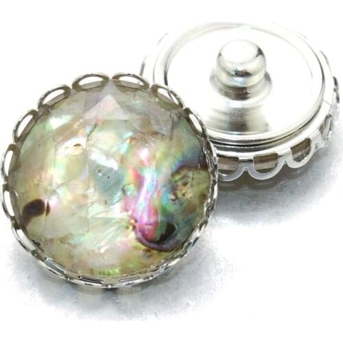 Wholesale 10pcs/lot Shell Snap Button Bracelet&Bangles Charm Resin Snap Button Bracelet For Women snap Button jewelry 050708