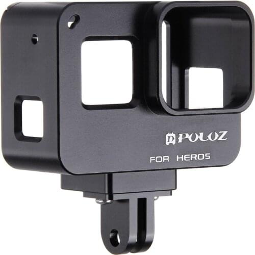 PULUZ Housing Shell CNC Aluminum Protective Frame Cage Case For GoPro HERO 7/6/5 Sports Camera