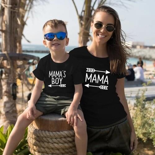 1pc Mommy and Me Shirts Mama and Mamas Boy Mom and Son Matching Shirts Mamas Boy Mama with Arrows Mom of Boys Mom Boys Outfits