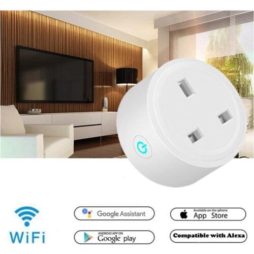 WiFi Smart Plug UK Adaptor Voice Control Power Energy Monitor Outlet Timer Socket For Alexa Google Home Tuya Smartlife App