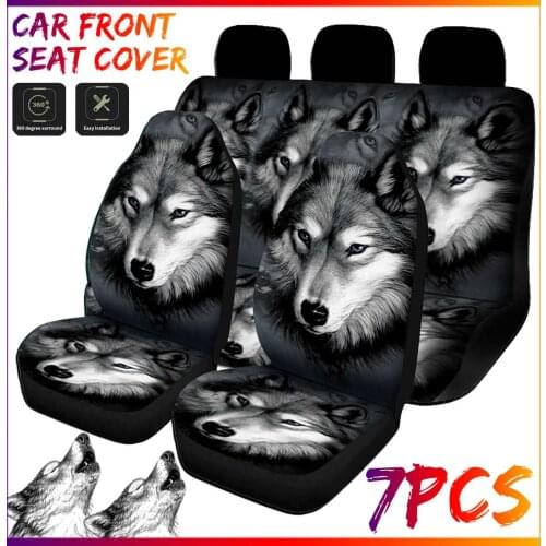 3D Animal Wolf Printing Universal Car Seat Covers Car Styling Auto Seat Cover Car Full Seat Cover Protector Interior Accessories
