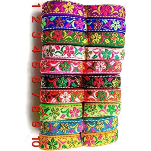 2cm flora pattern embroidered ribbon,10 colors available,XERY200323F