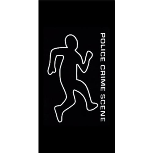 Funny Black Crime Scene Beach Towel Novelty Police CSI Sun Pool Lounger Shower Bath Towel Holiday Sport Train Towels Microfiber