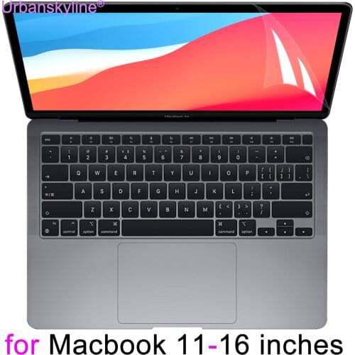Screen Protector for MacBook Air 13 M1 11 Pro 13 Touch Bar ID 15 16 12 HD Clear Skin Film Cover A2179 A2289 2020 2021 Retina New
