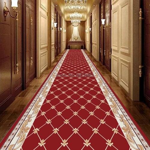 European-style Jacquard Carpet Home Entrance Mats Hotel Corridor Carpet Hotel Aisle Entrance Mats Custom Made