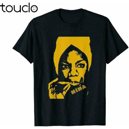 Nina Simone Yellow T-Shirts Tee Size S-3Xl Us 100% Cotton Clothing Trend 2020