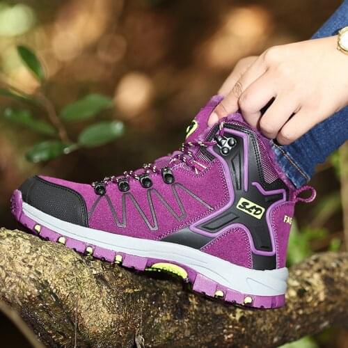 Waterproof Hiking Shoes Woman Outdoor Trekking Boots Climbing Treking Mountain Women Tracking Hike Professional Plush Warm Boots