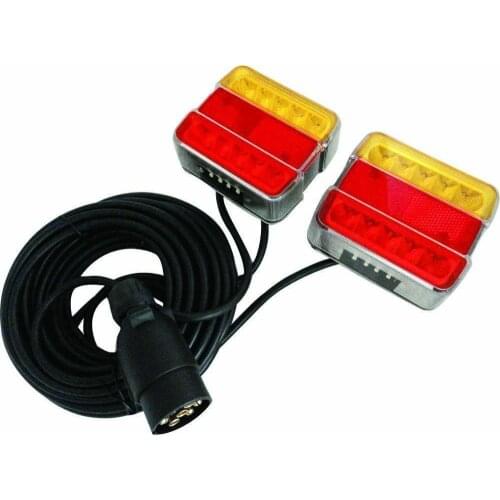 1 pair Trailer Tail Light Super Bright 16 LEDs Brake Light waterproof Number Plate Lamp direction indicator For Car tractors