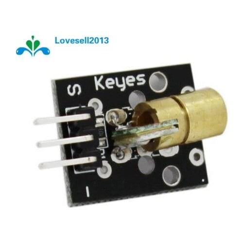 2 PCS KY-008 650nm Laser sensor Module 6mm 5V 5mW Red Laser Dot Diode Copper Head for Arduino