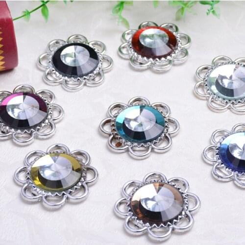 40Pcs 5CM Wide Shinning Crystal Beads Buckle Rhinestone Decorative Button Hanging Ornaments DIY Sofa Valance Curtain Accessories