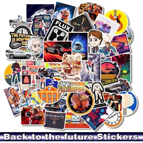 50pcs/pack Back To The Future Classic Movie Stickers For Motorcycles Childrens toys Luggage Skateboards Computers Car Etc