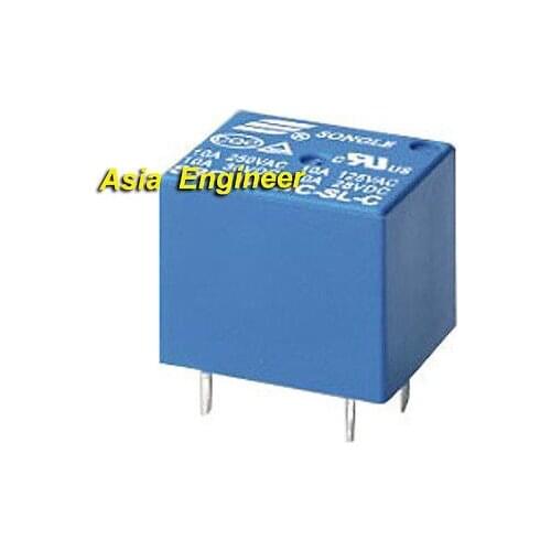 5pcs SONGLE 9V DC SPDT Power Relay SRD-9VDC-SL-C