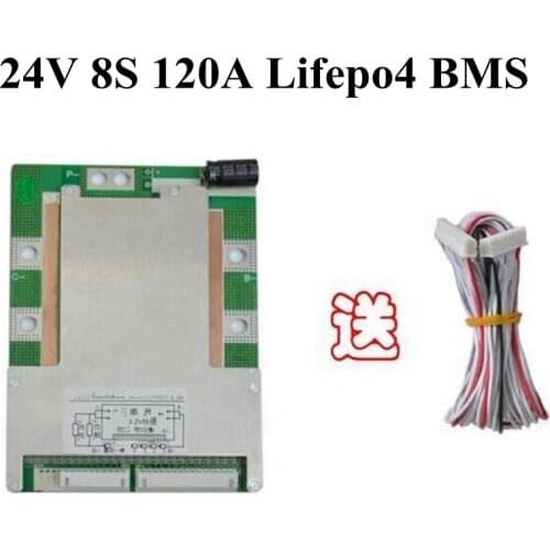8S 24V Lifepo4 BMS 8S 120A Lifepo4 Battery BMS PCM 8s Bateria Protection Board Bms Pcm for 25.6V 29.2v 24V 120A Lifepo4 Battery