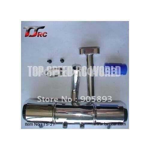 Aluminum Double Exhaust Pipe Tuned Pipe for 1/5 HPI Rovan Km Mcd Redcat BAJA 5b 5t 5sc SS Truck Rc Car Parts