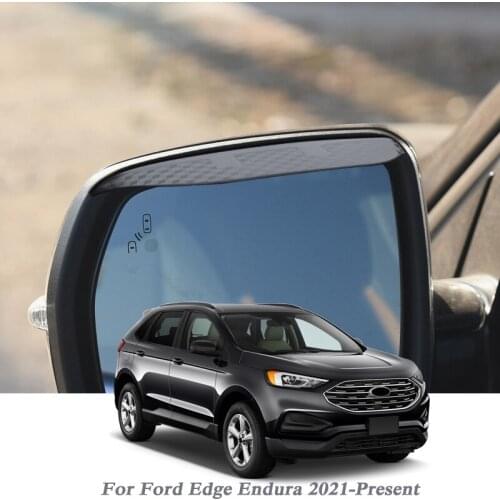 Car Rearview Mirror Rain Eyebrow Auto Shield Snow Guard Sun Side Visor Shade Protector For Ford Edge Endura 2021-Present Sticker