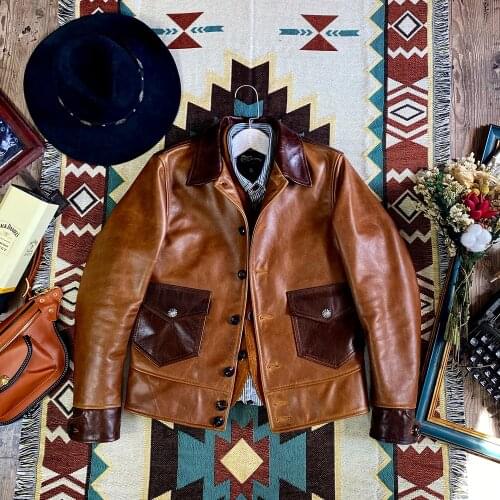Free shipping.2021 brand new brown oil cowhide jacket,quality Vintage men Us style genuine leather coat.man slim leather cloth