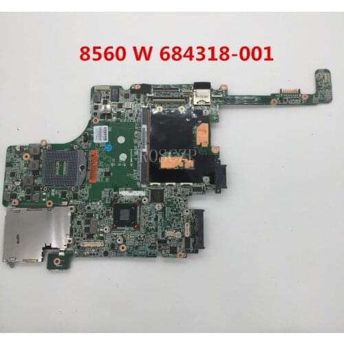 Free shipping For Elitebook serie 8560 w Laptop motherboard 684318-001 684318-501 684318-601 working well