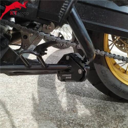 For SUZUKI V-STROM 650 VSTROM 650/XT DL650 2004-2020 Motorcycle CNC Kickstand Foot Side Stand Extension Pad Support Plate