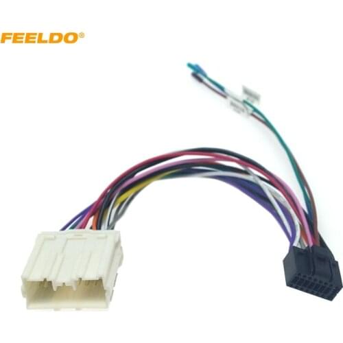FEELDO Car Audio DVD 16PIN Android Power Cable Adapter For Dongfeng Fengxing Lingzhi M3/M5 Power Wiring Harness #HQ6381