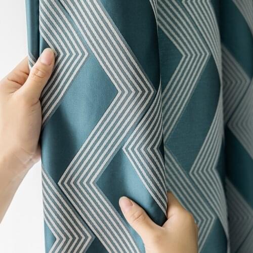 High-end Villa Living Room Floor-to-ceiling Windows High-precision Striped Curtains, Finished Products Light Luxury Modern Style