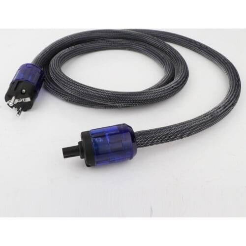 High Quality Pure copper US Power Cord Cable Audiophile Power Cord Cable Schuko Plug With Figure 8 IEC C7 AC Cord US Power Cable