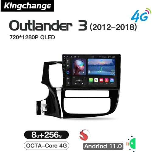 Kingchange Android 11 Car Multimedia Video Player Navigation For Mitsubishi Outlander 3 GF0W GG0W 2012-2018 Radio Stereo GPS
