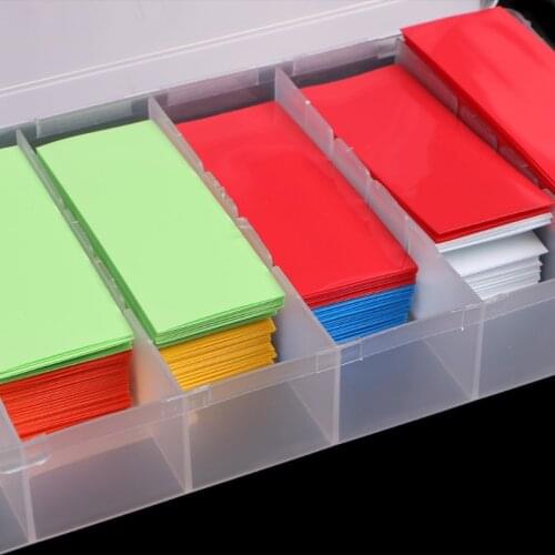 280 Pcs PVC Heat Shrink Tubing Tube Wrap Kit For 18650 18500 Battery Flat 18.5mm